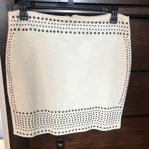 H&M off white studded skirt.